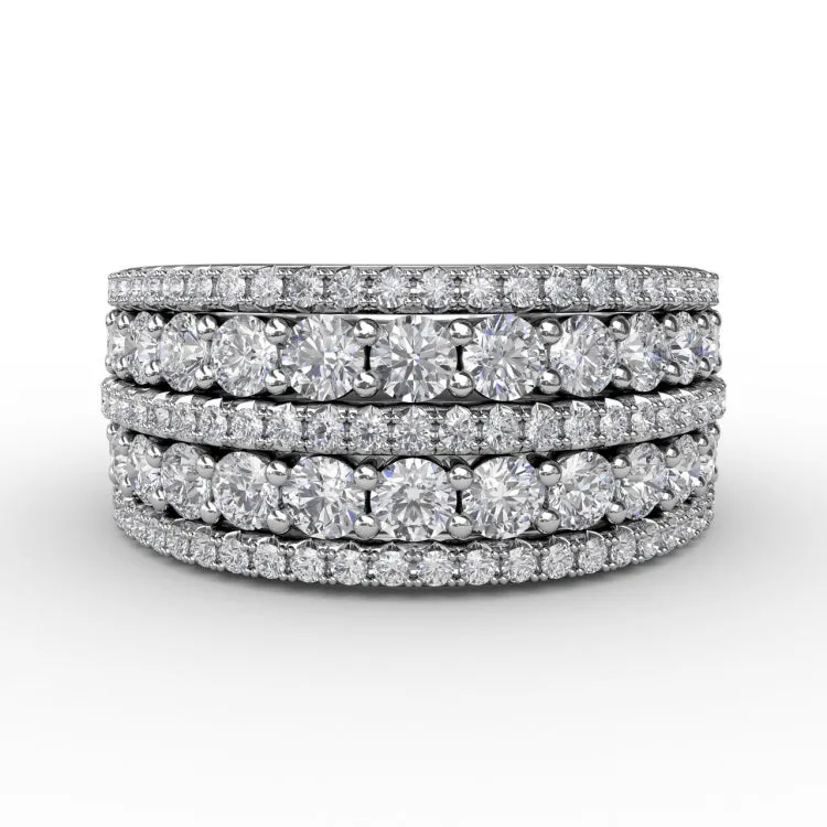 Five-Row Diamond Band