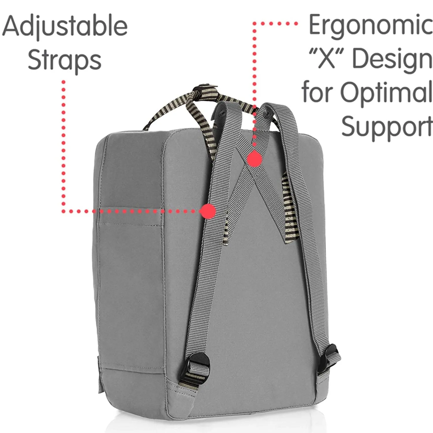 Fjallraven | Kanken Classic Backpack for Everyday | Fog/Striped