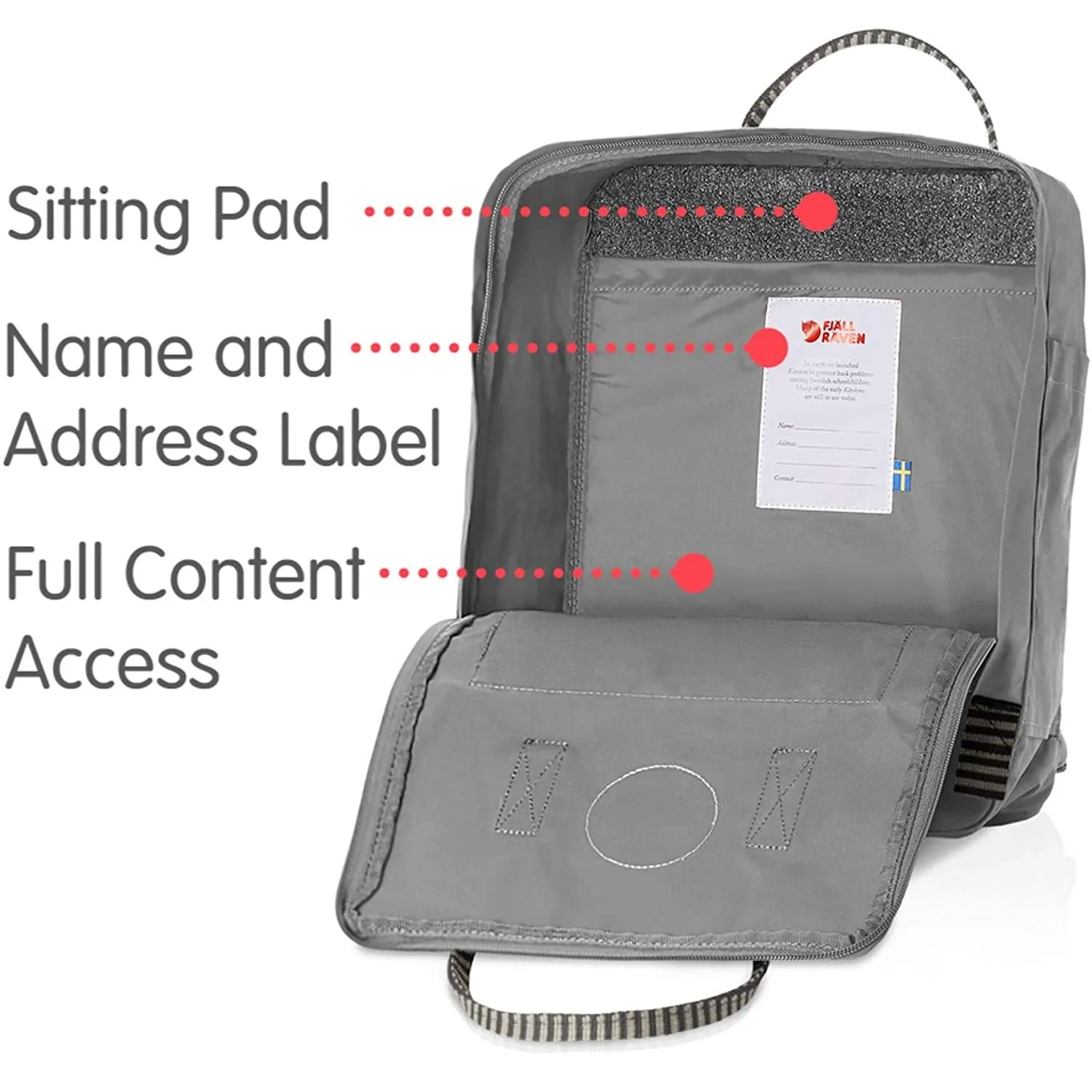 Fjallraven | Kanken Classic Backpack for Everyday | Fog/Striped