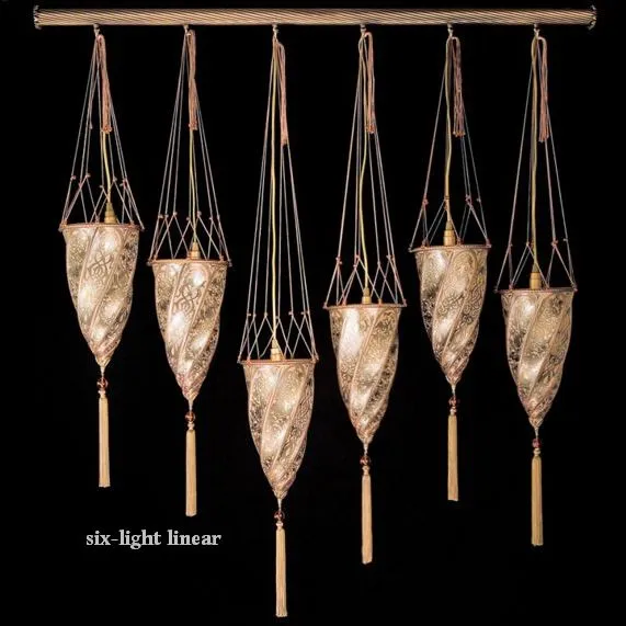 Fortuny Style Spiral Pendant In 7 Murano Glass Colours