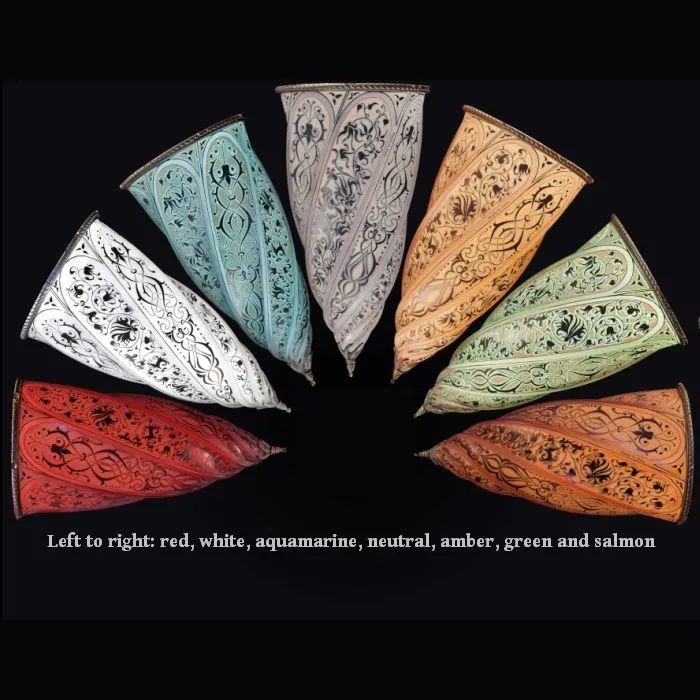 Fortuny Style Spiral Pendant In 7 Murano Glass Colours