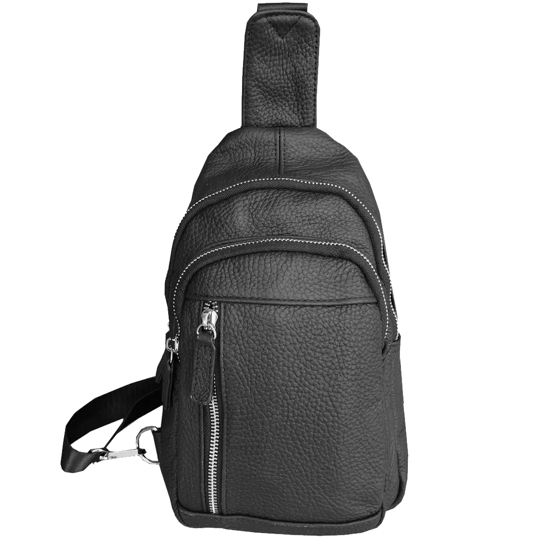 Geniune Leather Sling Bag - Black