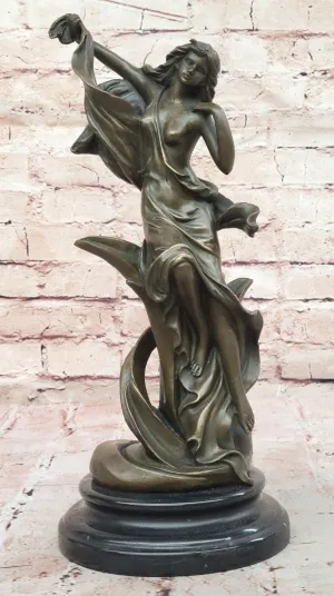 Genuine Bronze Sexy Woman Sculpture by Kassin – Maiden Figure for Office Decoration