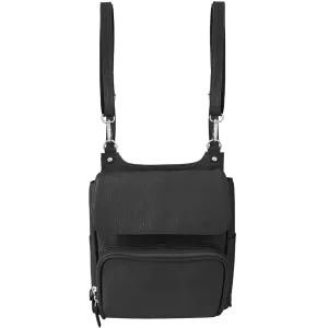 Genuine Leather Crossbody Backpack