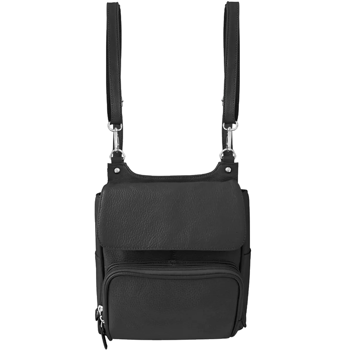 Genuine Leather Crossbody Backpack