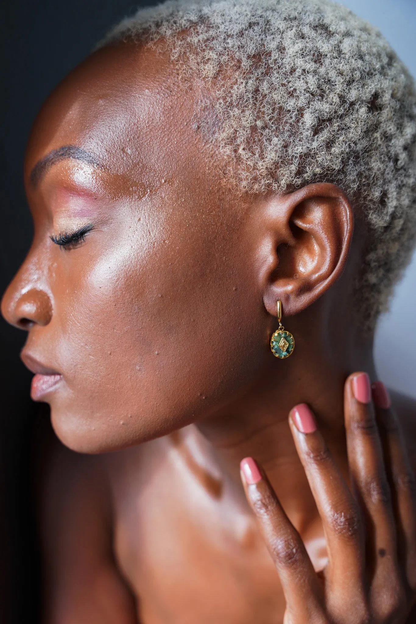 Green Ornamental Earrings