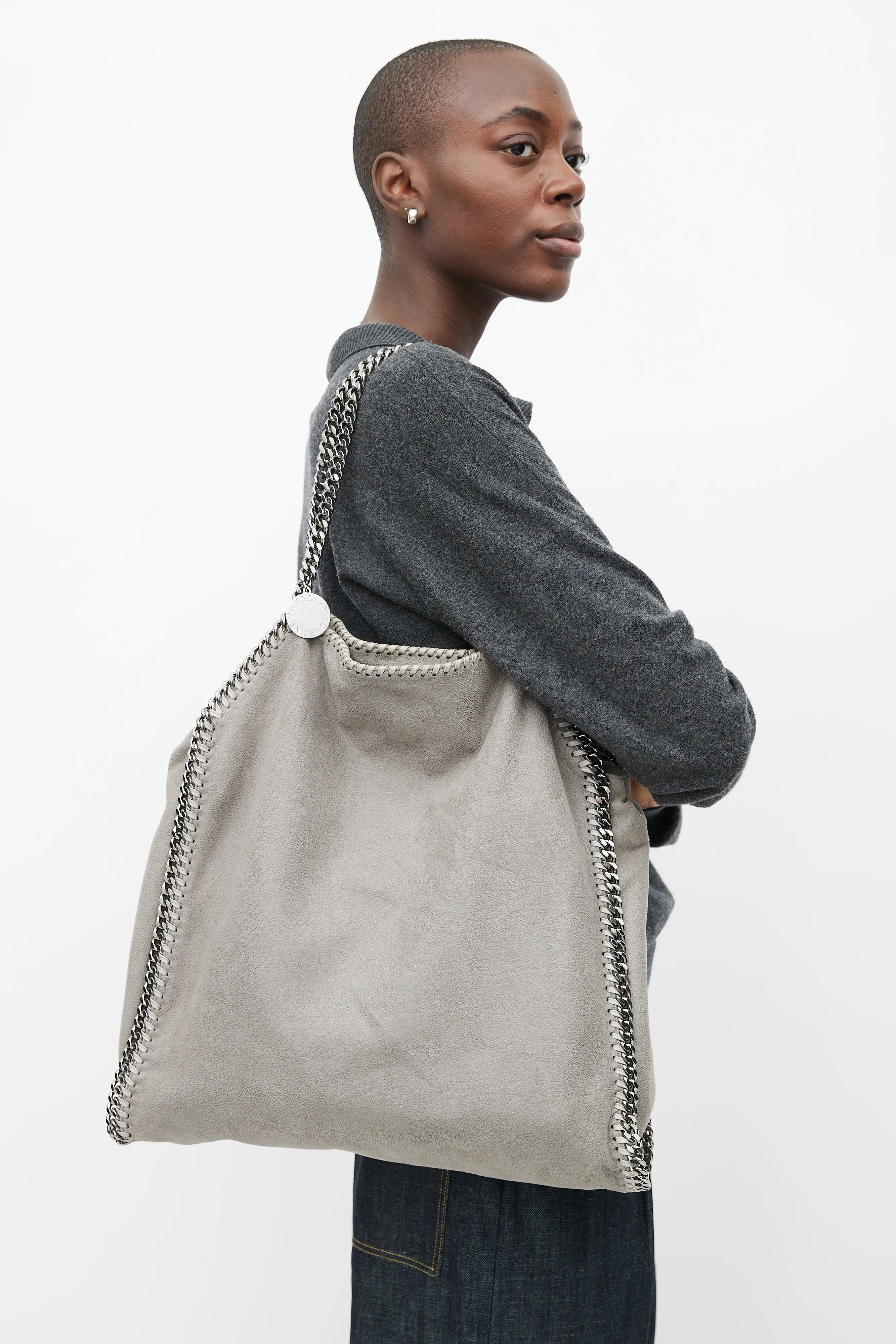 Grey & Silver Falabella Bag