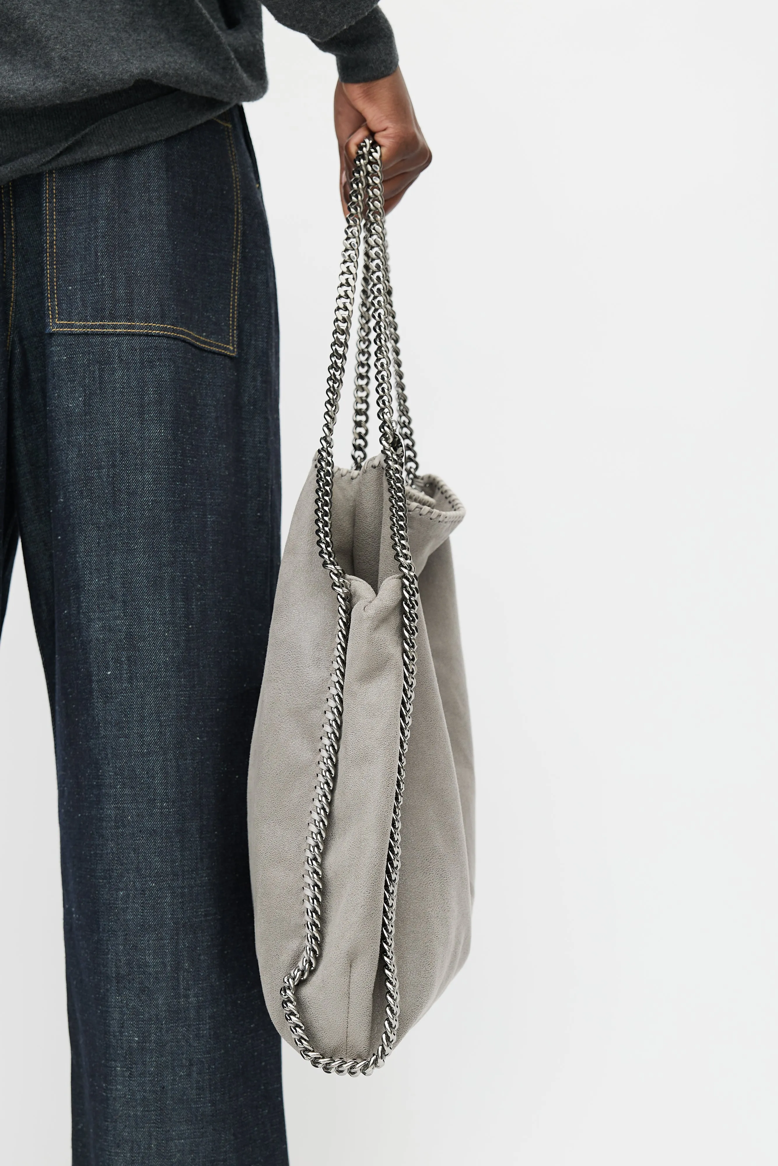 Grey & Silver Falabella Bag