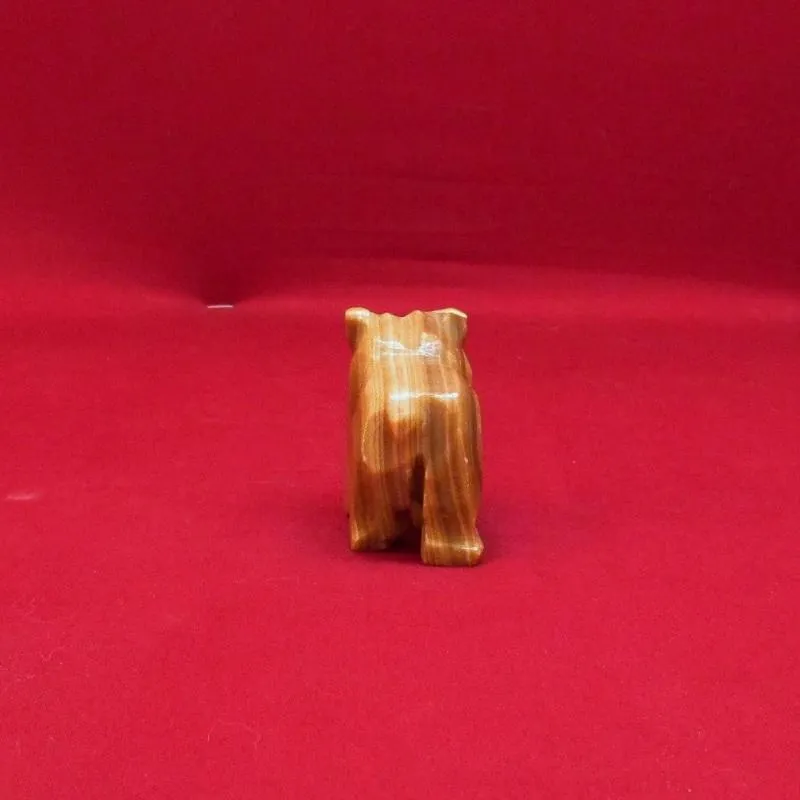 Hand Carved Alabaster Brown Bear