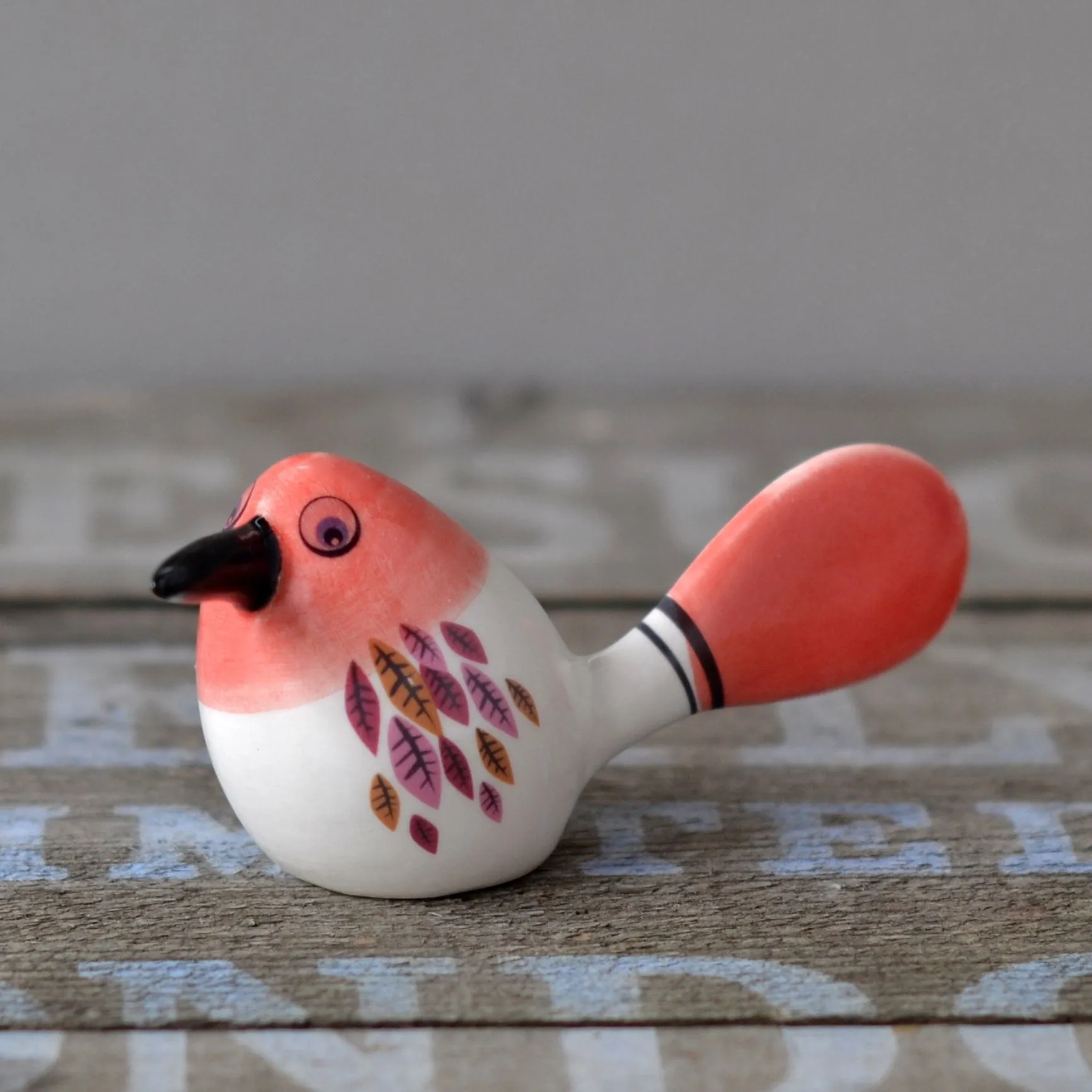 Handmade Ceramic 'Fantail' Bird Ornament