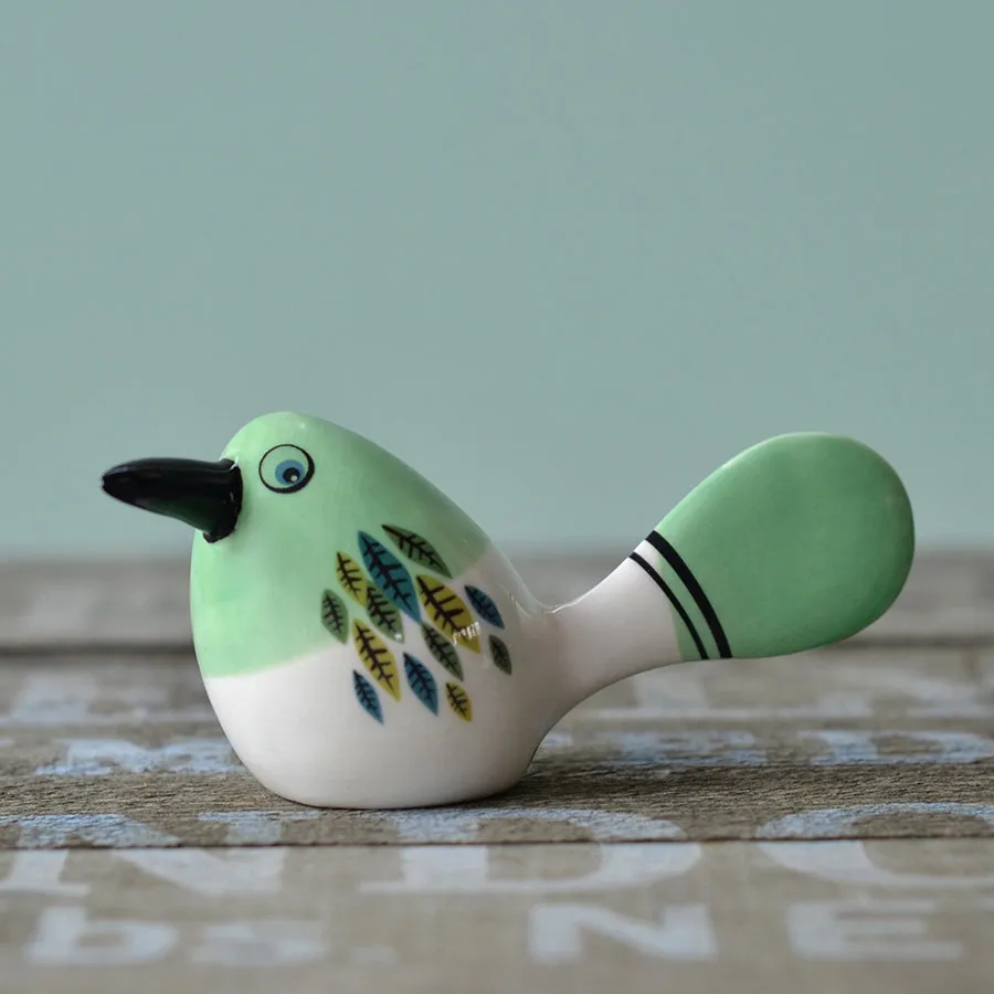 Handmade Ceramic 'Fantail' Bird Ornament