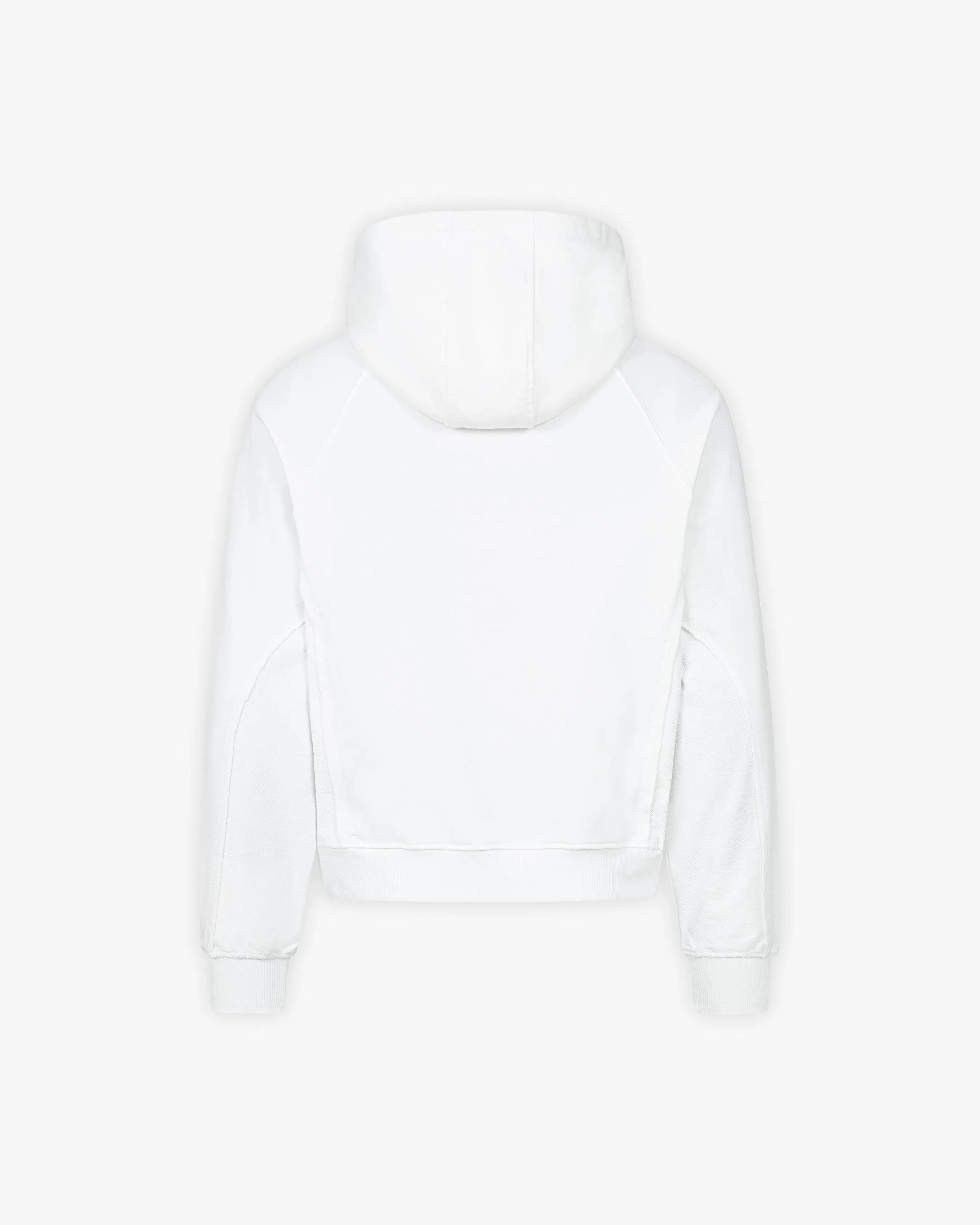 INSIDE OUT ZIP HOODIE WHITE