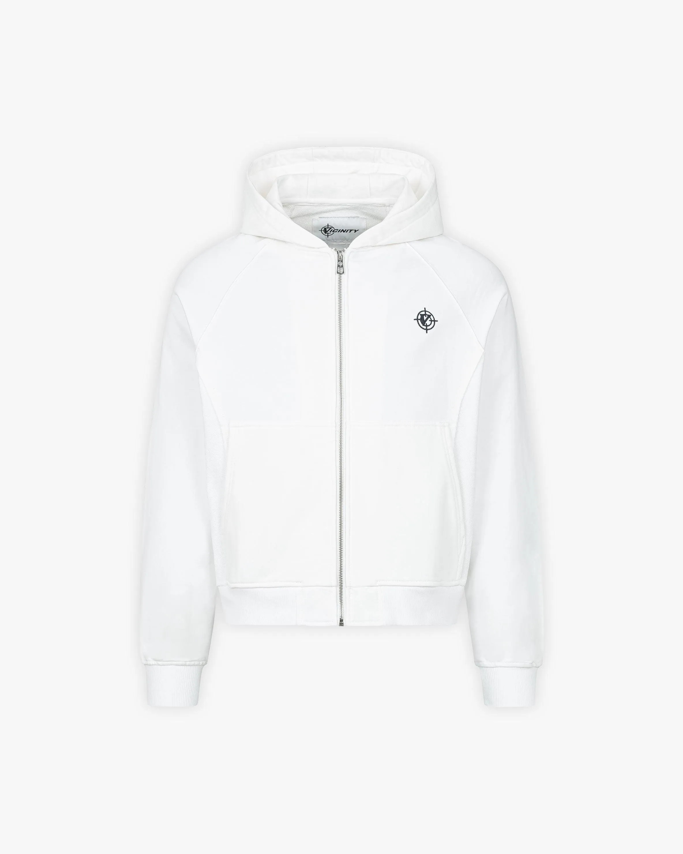 INSIDE OUT ZIP HOODIE WHITE