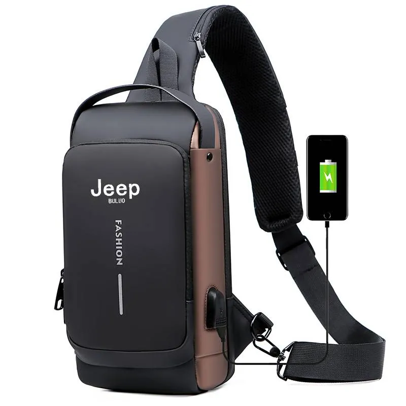 JEEP BULUO Brand High Quality  Chest Sling Bags for Men