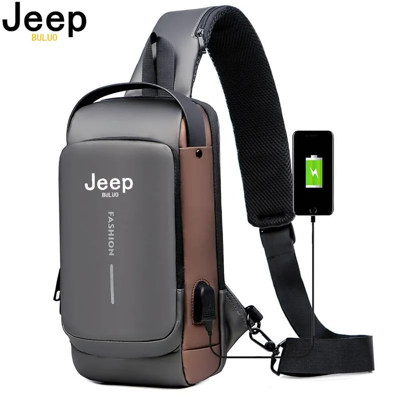 JEEP BULUO Brand High Quality  Chest Sling Bags for Men