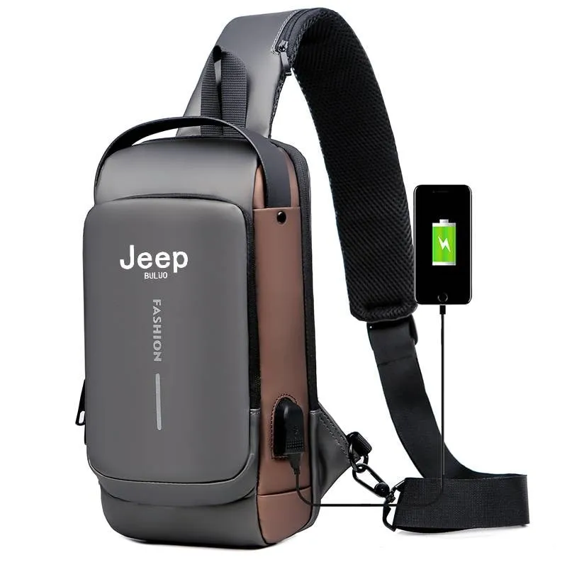 JEEP BULUO Brand High Quality  Chest Sling Bags for Men