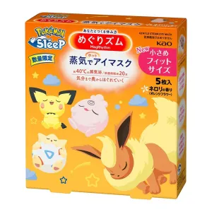 KAO MegRhythm Steam Eye Mask Limited Edition Pokemon Sleep 5Pcs - Neroli