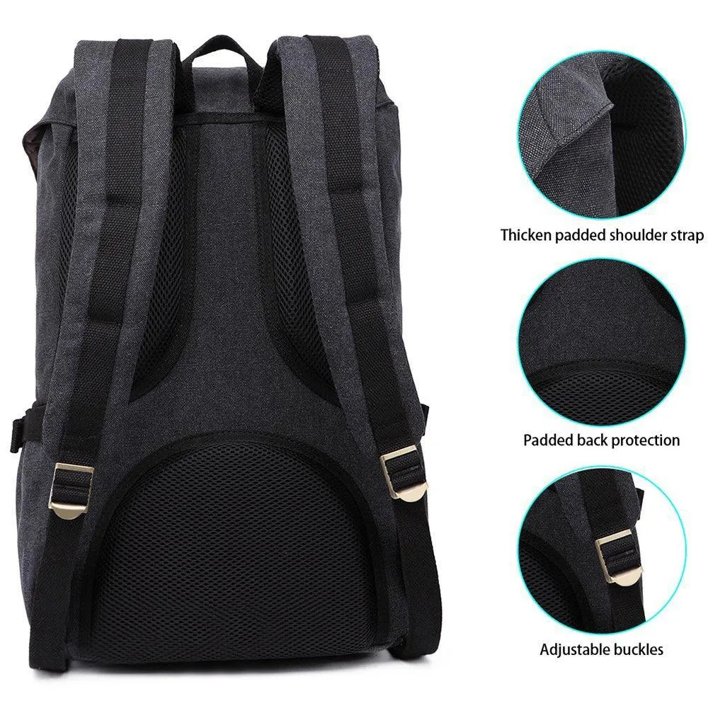 KAUKKO Backpack for city trips, E5-1 ( Black / 22L )