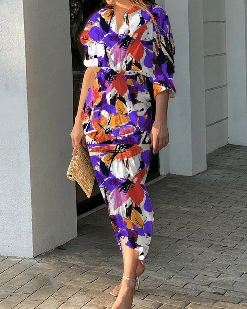 Lapel Chic Shirt Dress