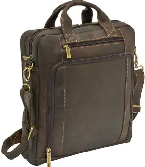 Ledonne Leather Distressed Vertical Laptop Brief