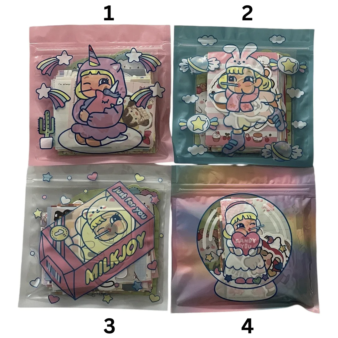 LIMITED-EDITION GIRL MINI GRAB BAGS – 115  PIECES OF KAWAII GOODIES!