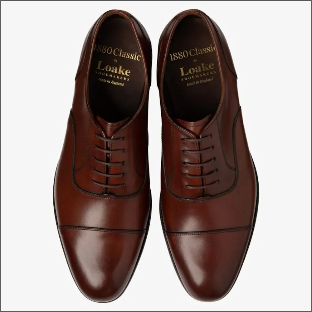 Loake Stonegate Seared Mahogany Shoe F Fit-