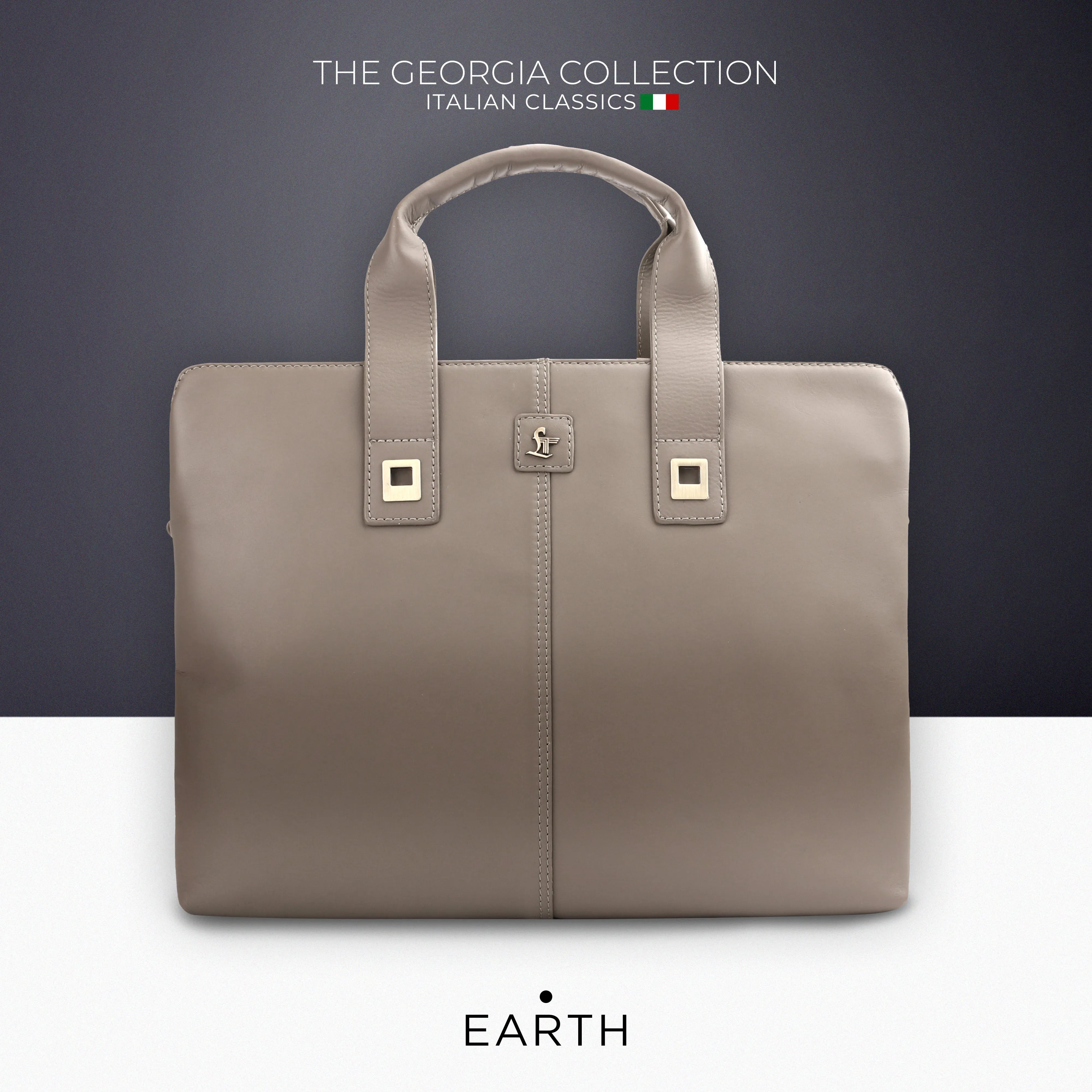 Luxury Corporate Diwali Gift | Georgia Collection | Leather Laptop Bag for Office | Colour - Beige