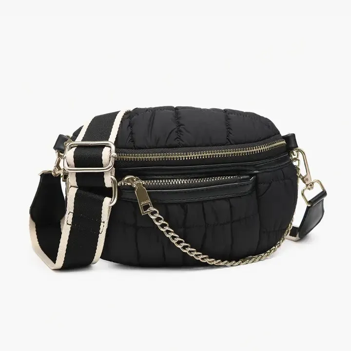 Mabel Quilted Nylon Belt Bag w/ Guitar Strap