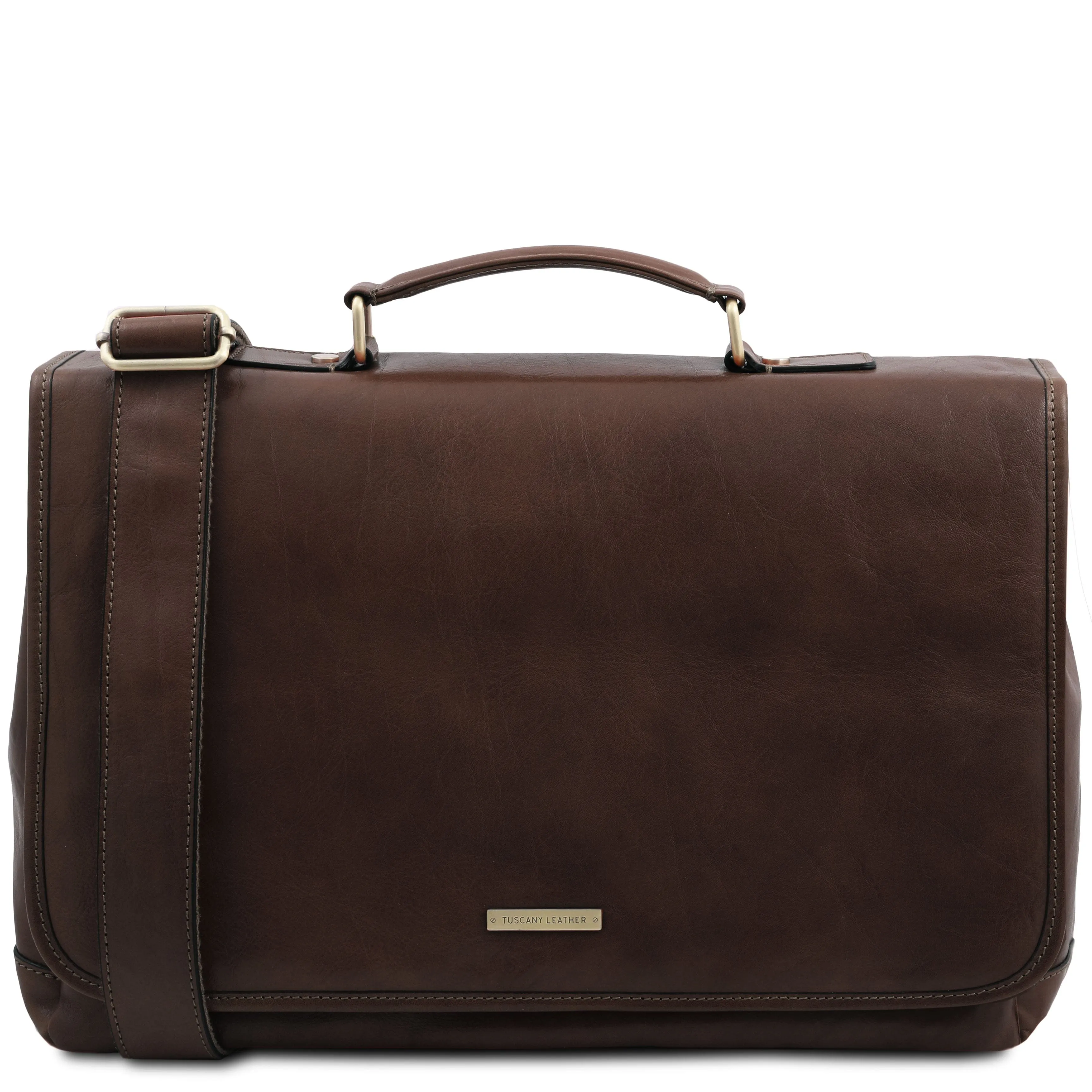 Mantova - Leather multi compartment TL SMART briefcase with flap | TL142068 messenger bag