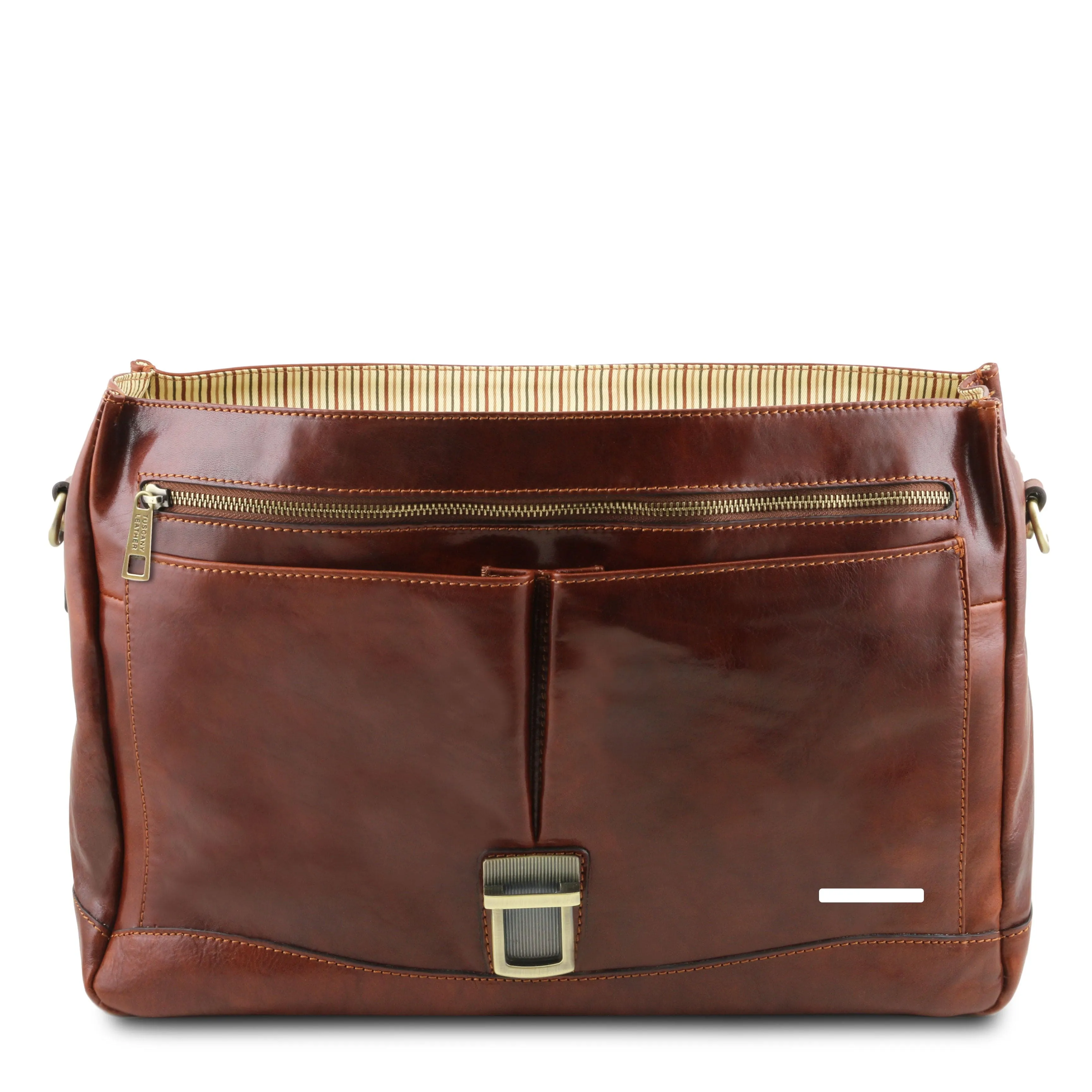 Mantova - Leather multi compartment TL SMART briefcase with flap | TL142068 messenger bag