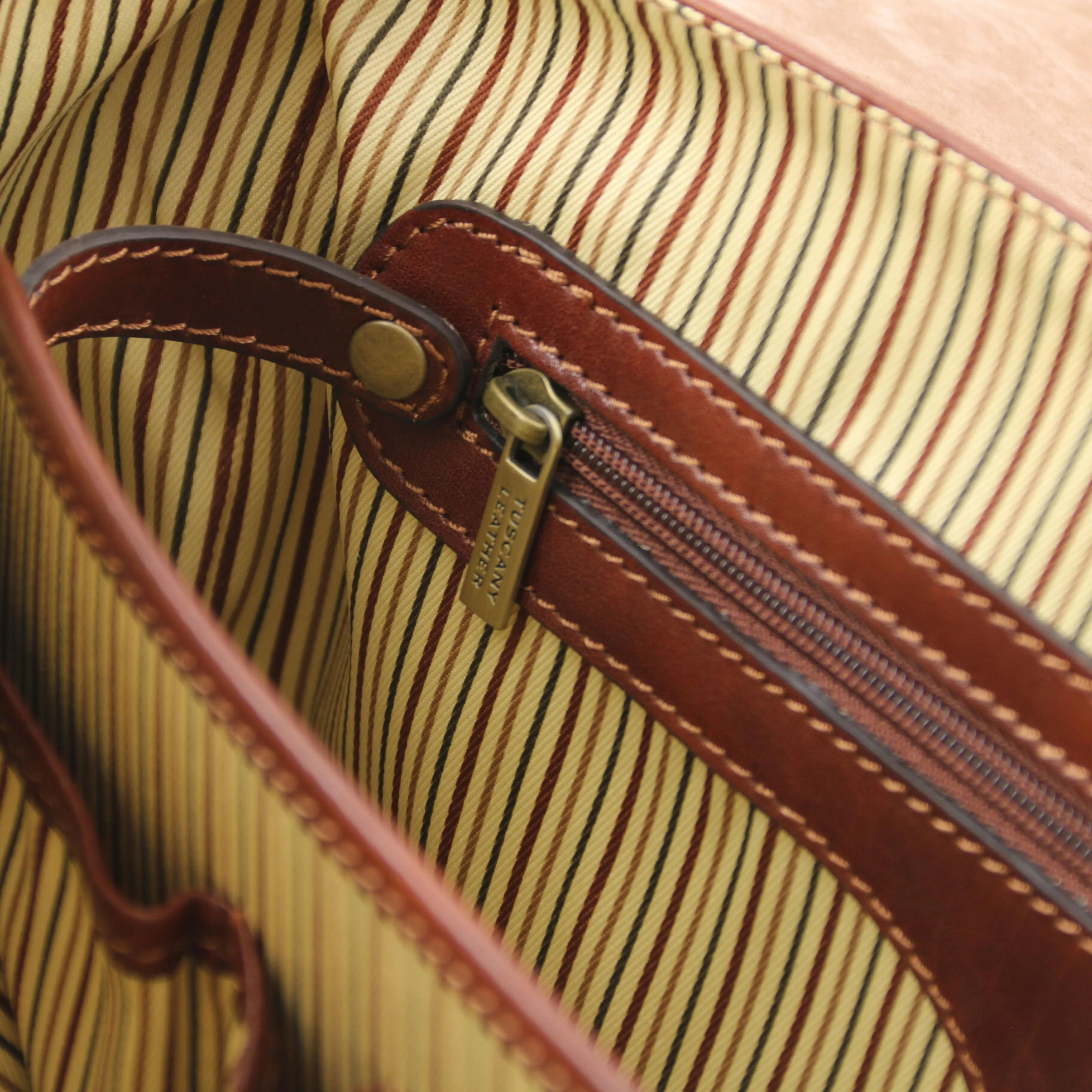 Mantova - Leather multi compartment TL SMART briefcase with flap | TL142068 messenger bag