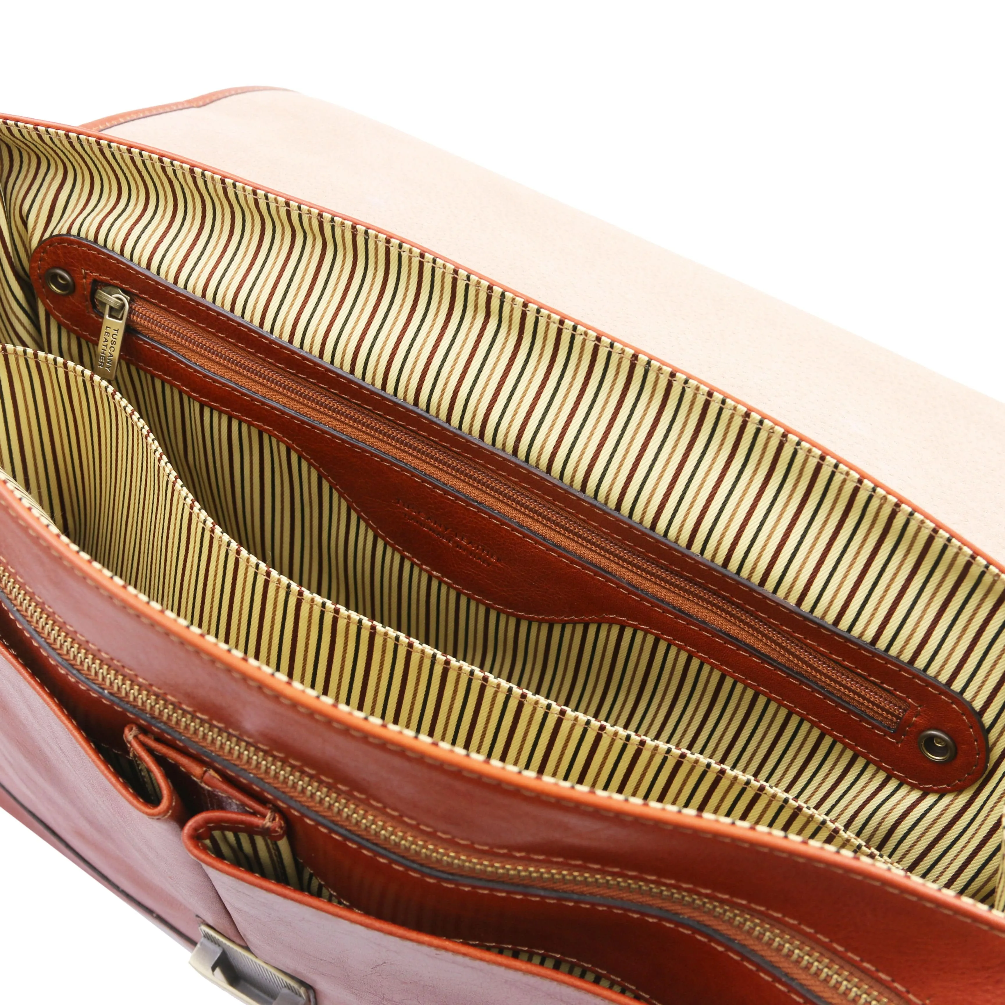 Mantova - Leather multi compartment TL SMART briefcase with flap | TL142068 messenger bag
