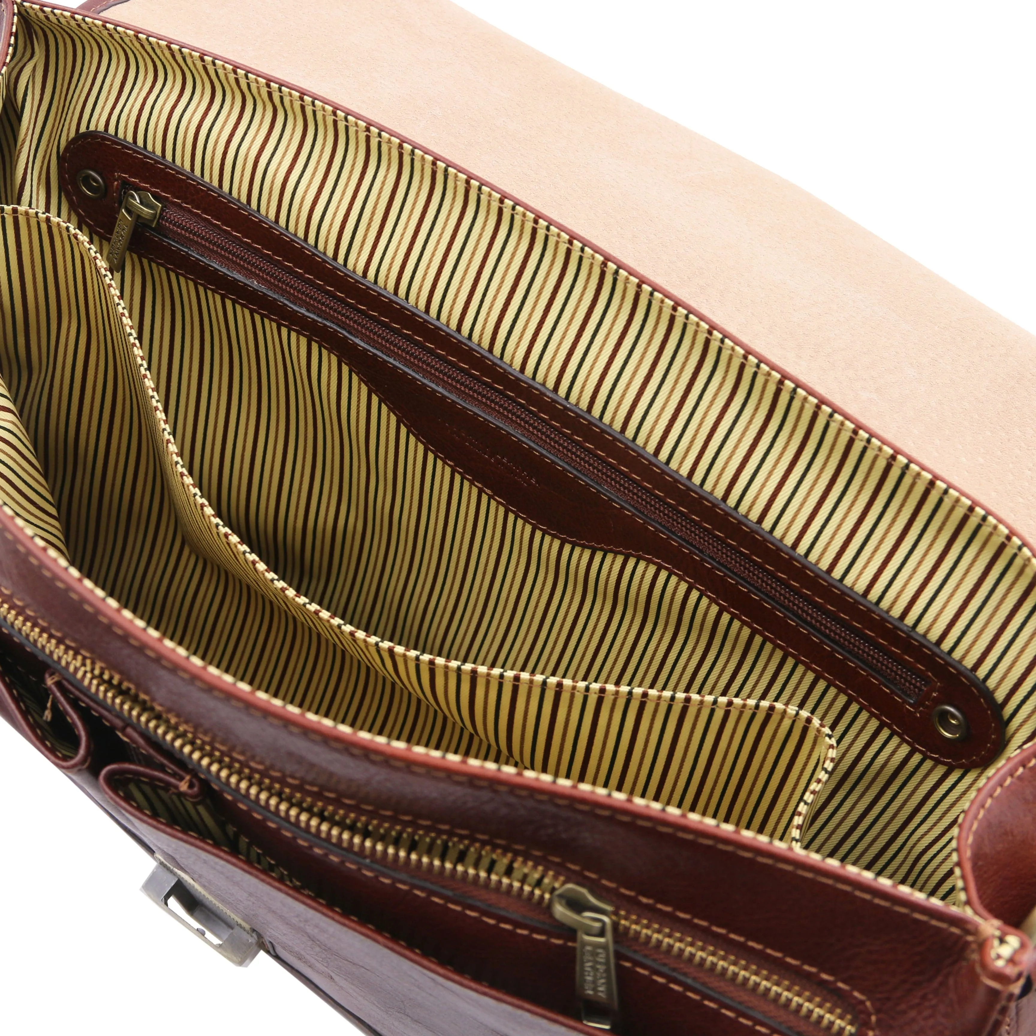 Mantova - Leather multi compartment TL SMART briefcase with flap | TL142068 messenger bag