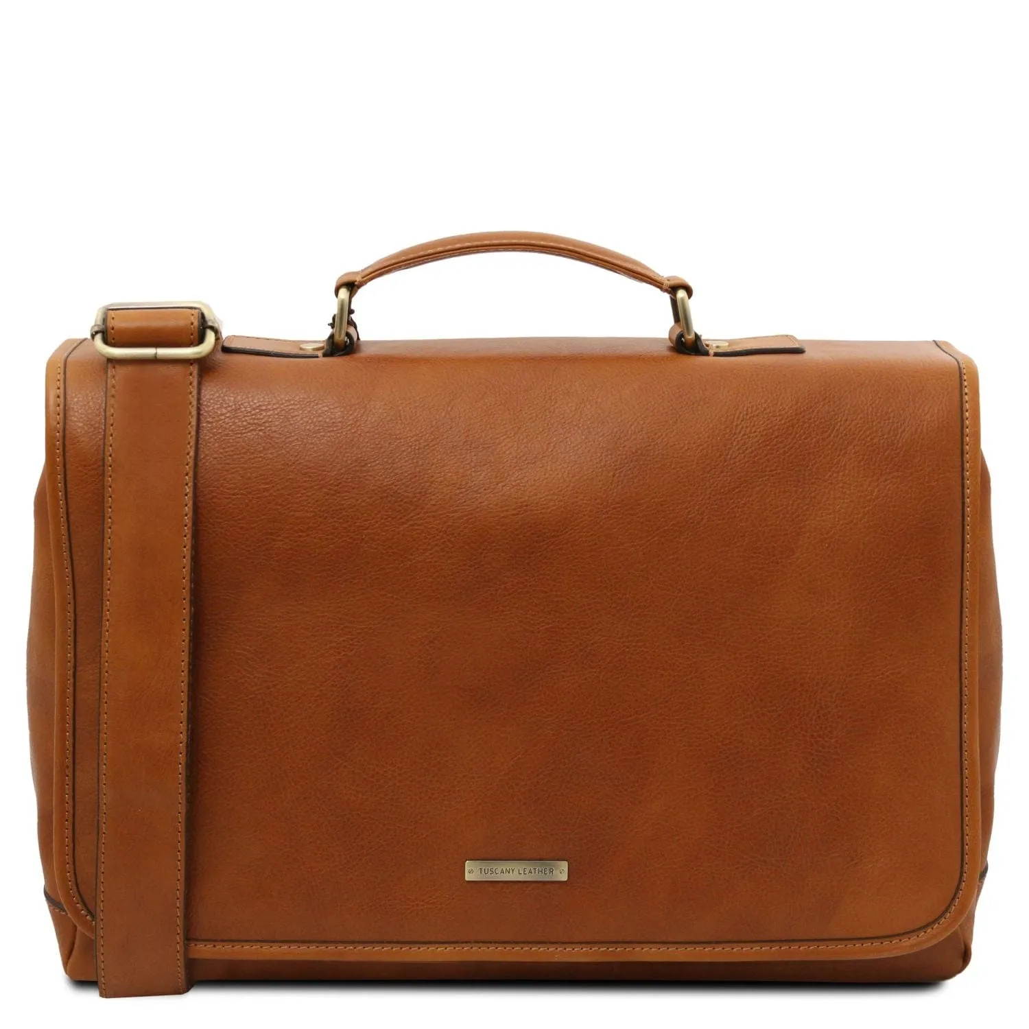 Mantova - Leather multi compartment TL SMART briefcase with flap | TL142068 messenger bag