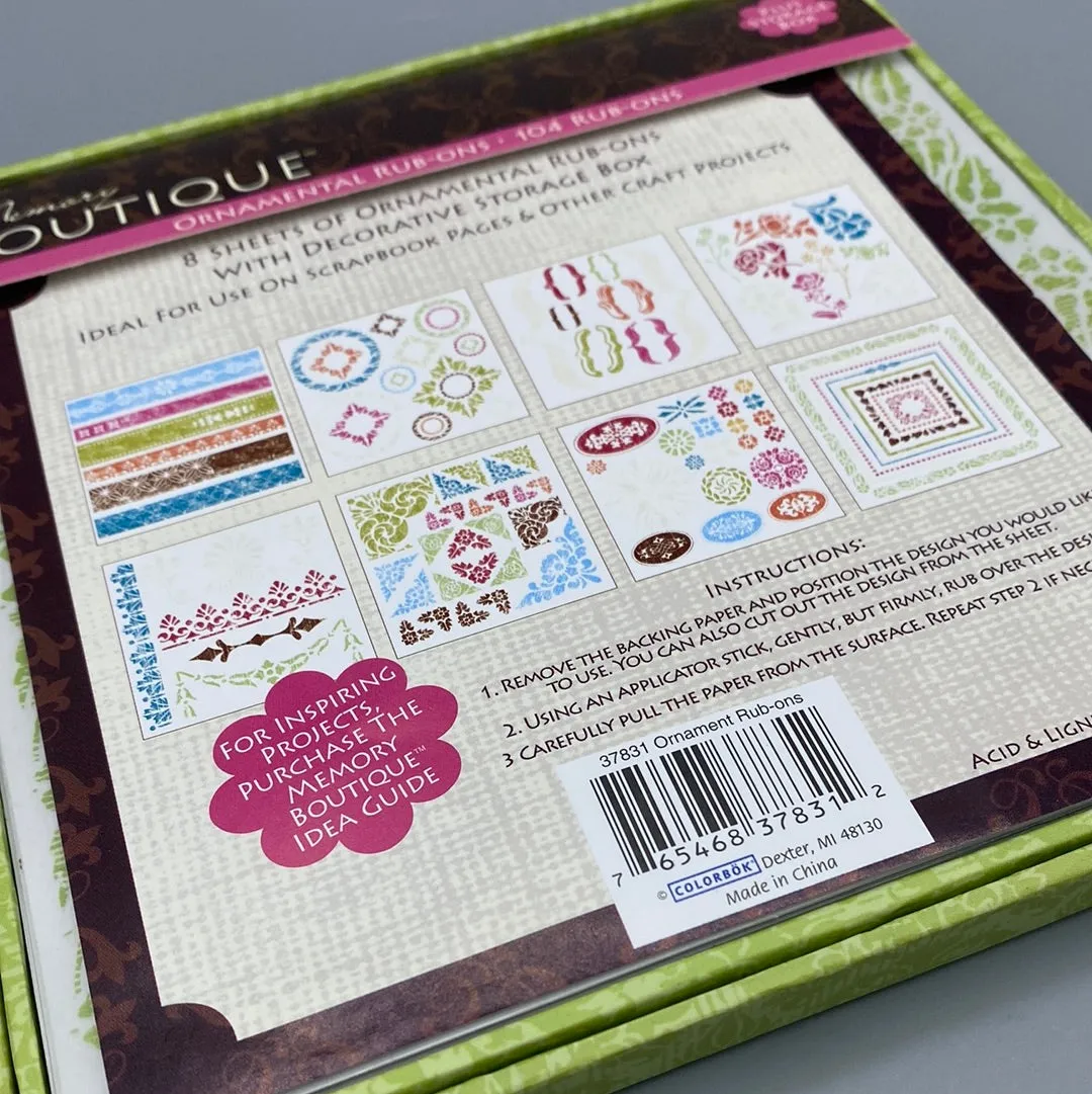 Memory Boutique Ornamental Rub-ons
