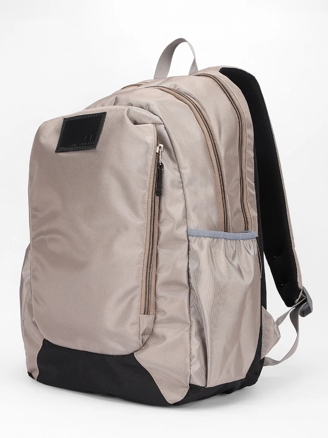 Men's Cream Water Repellent Laptop Backpack with adjustable shoulder strap