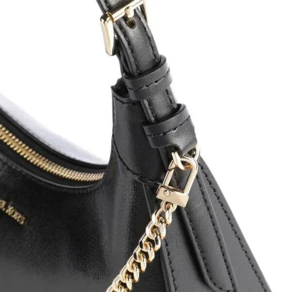 Michael Kors Wilma Medium Leather Shoulder Bag Black