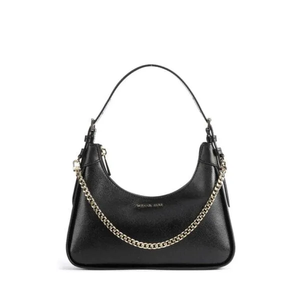 Michael Kors Wilma Medium Leather Shoulder Bag Black