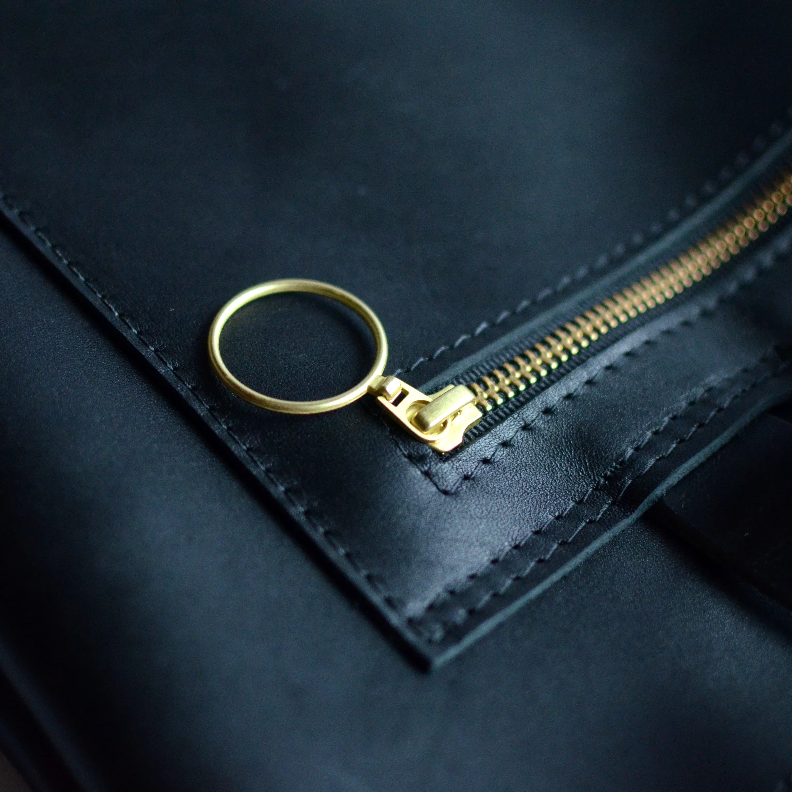 Minimalist Backpack - Black Leather