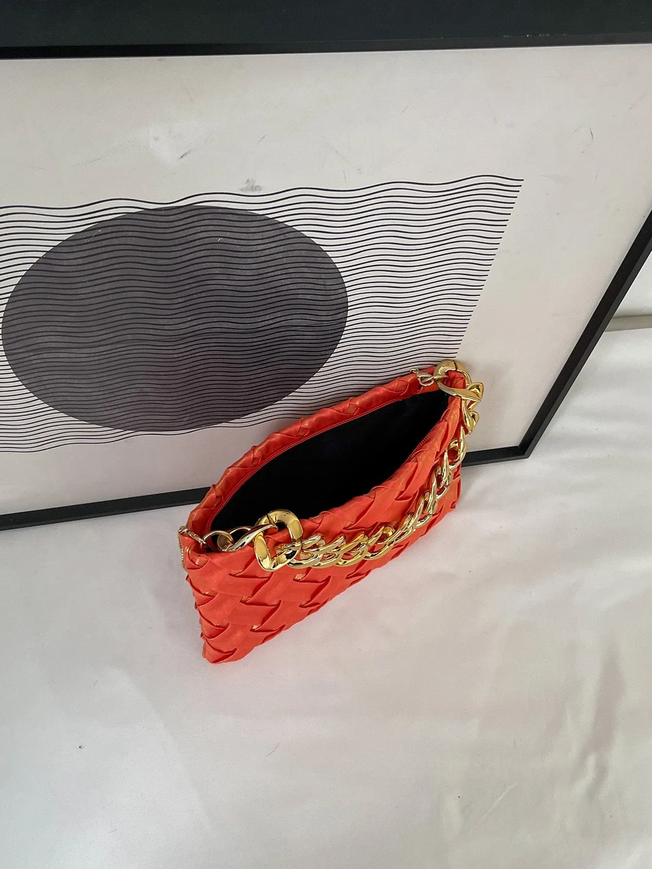Minimalist Chain Strap Square Bag
