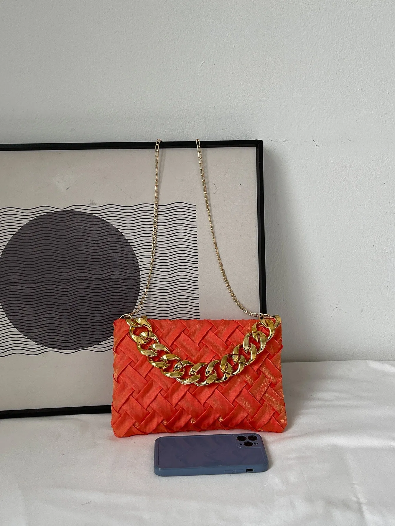 Minimalist Chain Strap Square Bag