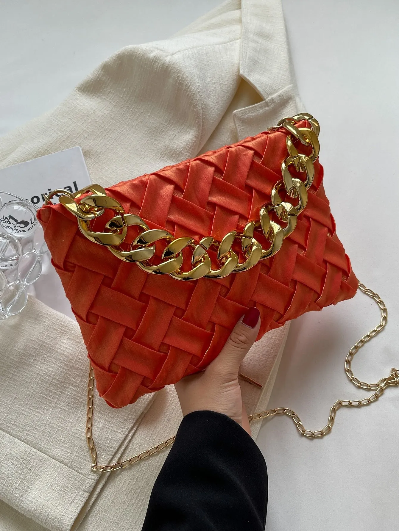 Minimalist Chain Strap Square Bag