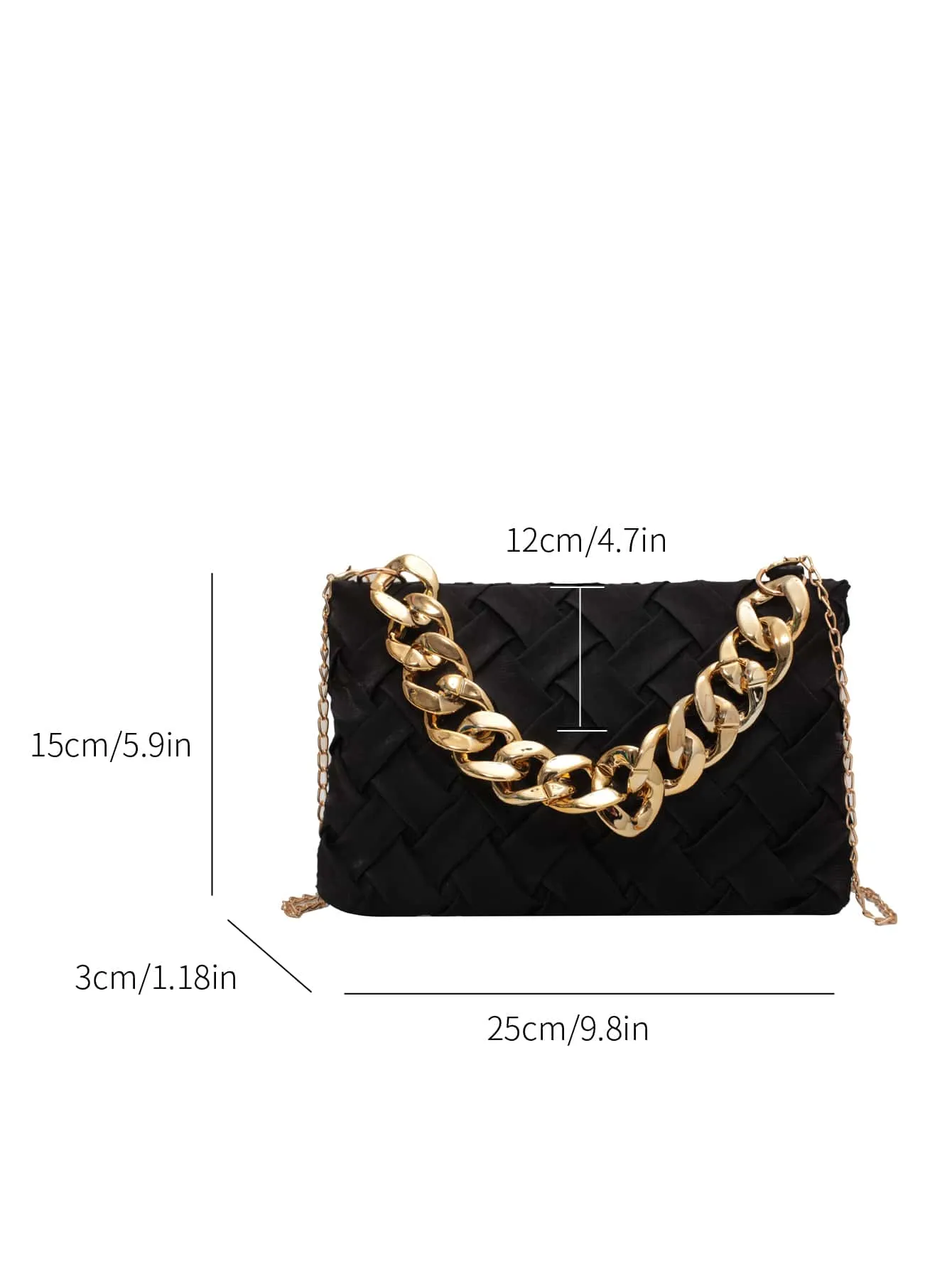 Minimalist Chain Strap Square Bag
