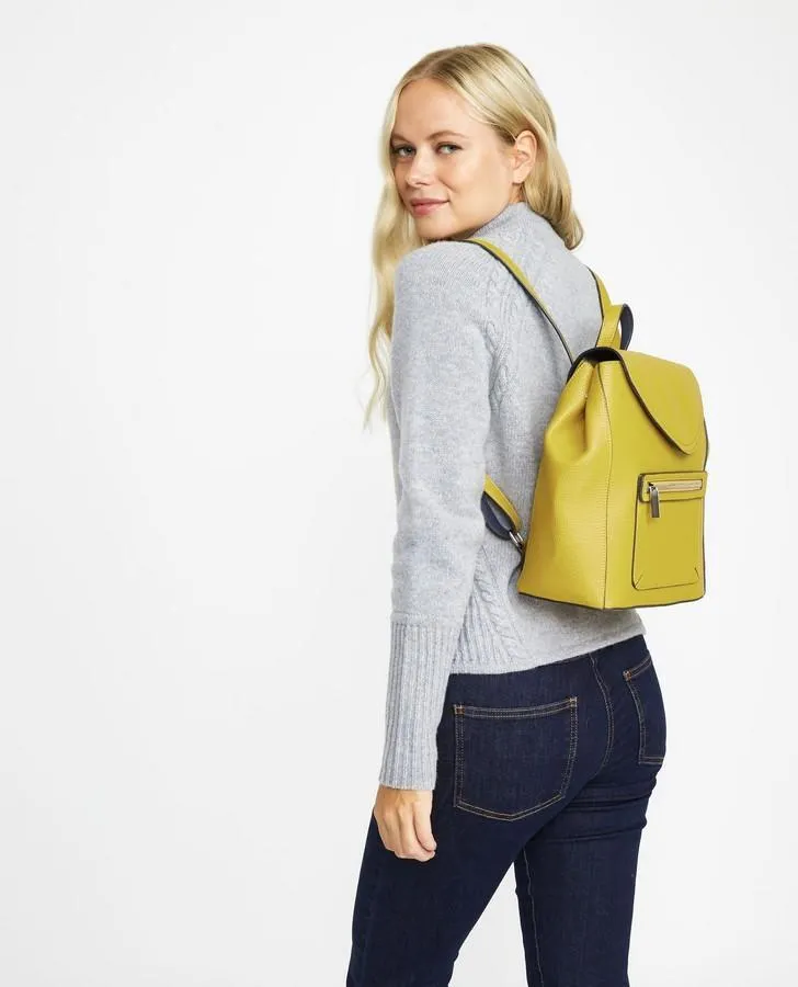 Mustard Yellow Front Pocket Backpack