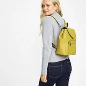 Mustard Yellow Front Pocket Backpack