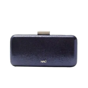 Nadine Navy | Metallic Clutch