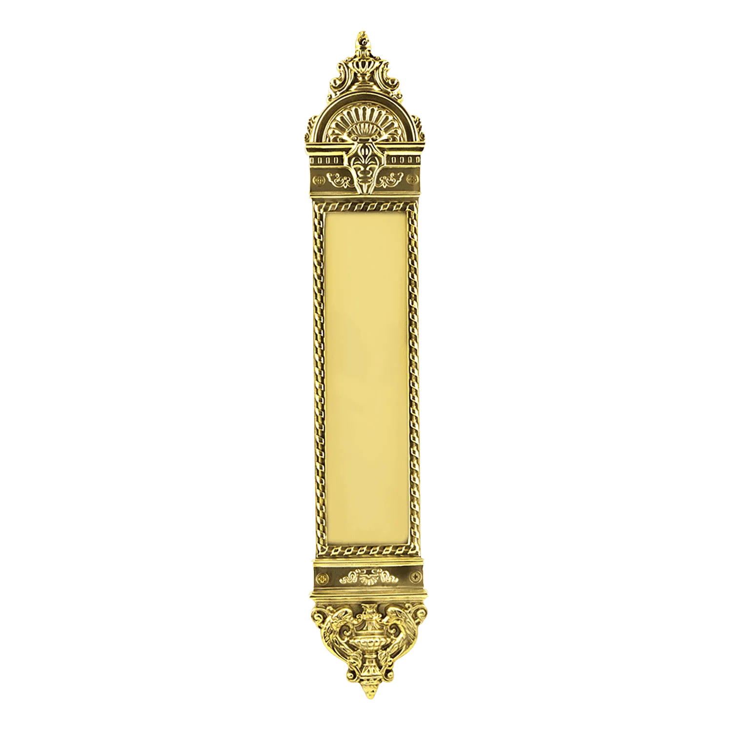 New Orleans Pushplate in Polished Brass