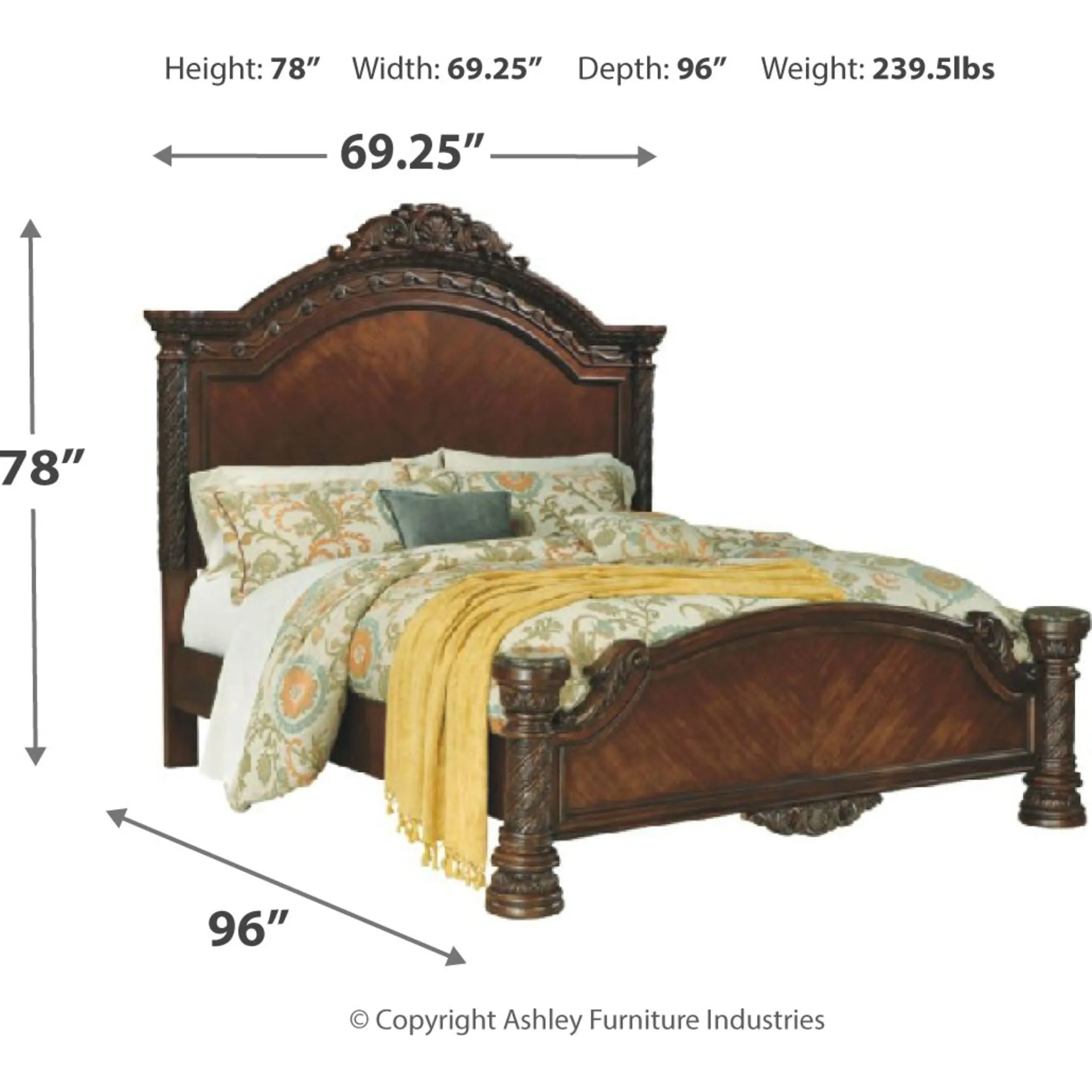North Shore 3 Piece Panel Bed