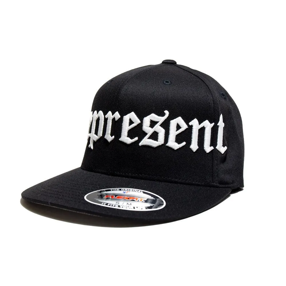 OG Classic XLARGE Text Flexfit Pro On-Field Baseball Cap [BLACK X WHITE]