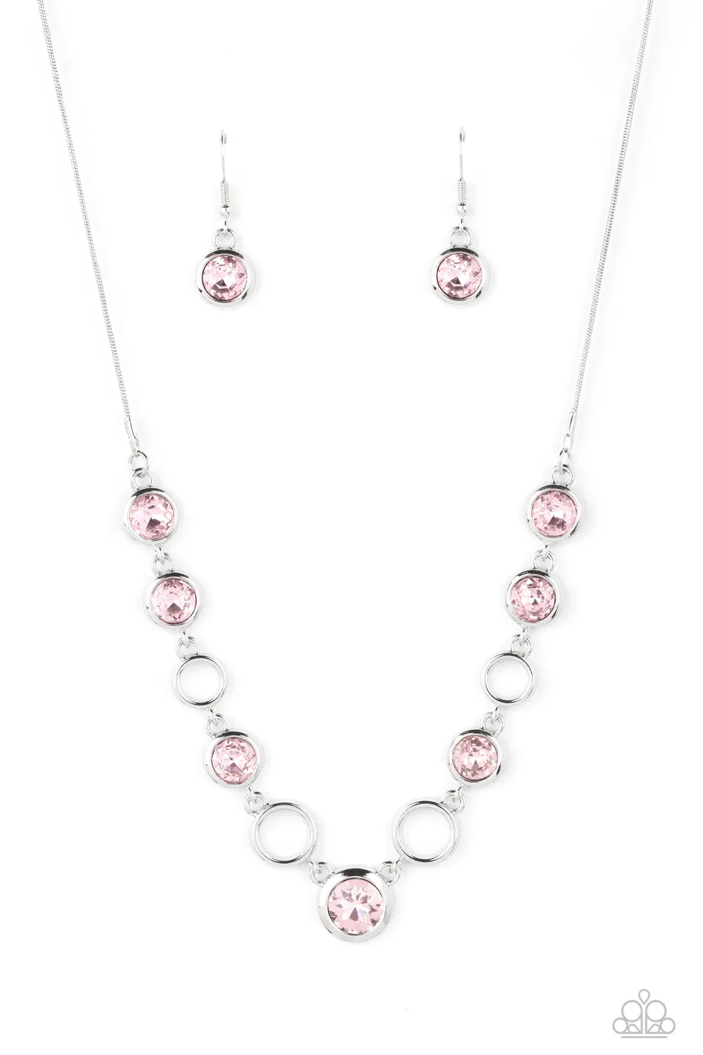Open Door Jewelry - Elegantly Elite - Pink Necklace - Paparazzi Accessories